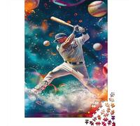 Baseball Jigsaw Puzzles for Adults 1000 Piece Jigsaw Baseball Player Family Fun Educational Games Home Decoration Colorful Impossible Puzzles Relax Games 1000pcs (75x50cm)