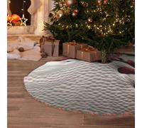 Baseball Lace Close Up Christmas Tree Skirt 48" Artificial Tree Mat Cover Merry Christmas Burlap Xmas Tree Skirt for Christmas Decoration Holiday Indoor Outdoor Winter Party Decor