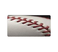 Baseball Lace Close Up Desk Pad Large Washable Desk Mat Non-Slip Rubber Base Smooth Surface Mouse Pads Generic Keyboard Pad Portable Desk Protector for Laptop Computer Mat