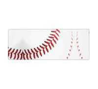 Baseball Lace Close Up Mouse Pad 12x31.5in - Extra-Large Desk Mat