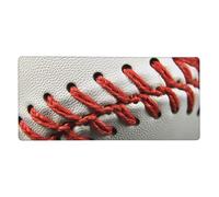 Baseball Lace Close Up Print Mouse Pad Extra - Large Desk Mat for Office, Work - from - Home, PC Gamers & Streamers 16 x 35.5 Inch
