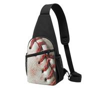 Baseball Lace Close Up Printed Chest Bag Sling Bag for Men Women, Outdoor Crossbody Fanny Packs Hiking Chest Packs Sport Daypacks