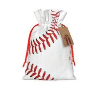 Baseball Lace Close Up Printed Drawstring Gift Bags,Various Sizes, Bulk Plastic Packaging Bags