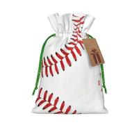 Baseball Lace Close Up Printed Drawstring Gift Bags,Various Sizes, Bulk Plastic Packaging Bags