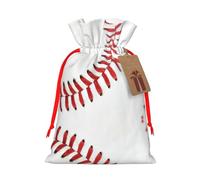 Baseball Lace Close Up Printed Drawstring Gift Bags,Various Sizes, Bulk Plastic Packaging Bags
