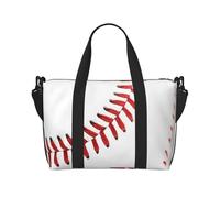 Baseball Lace Close Up Printed Travel Duffel Bag Foldable Gym Duffel Bag Suitable for Travel Work Gym etc