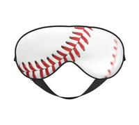 Baseball Lace Close Up Printing Reversible Design Sleep Mask, Ideal for Camping, Meditation & Shifts, Snug Fit,No Light Leakage