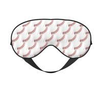 Baseball Lace Close Up Printing Soft Eye Mask Reversible Cover for Travel Adjustable Strap Blackout Sleep