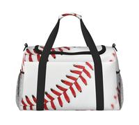 Baseball Lace Close Up Travel Duffel Bag Weekend Bag Weekender Overnight Carry On Hand Bag Workout Sport Hospital