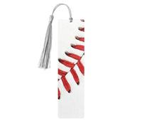 Baseball Lace Close Up Wooden Bookmark Book Lovers Tassels Crafts Accessories Reading Book Club Party