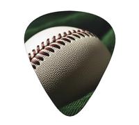 Baseball Lace Close Up1 print Celluloid Guitar Plectrums for Acoustic Guitar Bass,Guitar Picks with Organizer Box