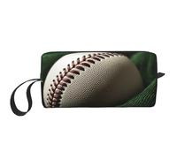Baseball Lace Close Up1 print Travel Toiletry Pouch, Pencil Bag Canvas Makeup Bag, Multi-Purpose Cosmetic Bag with Zipper, White, One Size