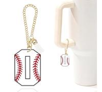 Baseball Letter Charm Accessories for Stanley Cup Baseball Initial Keychain Charm for Stanley Tumbler,Purse Backpack,Baseball Gifts for Teen Boys Girls Team Mom Coach Athlete