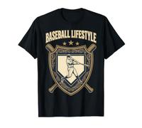 Baseball Lifestyle Batter Swing Retro Player Men T-Shirt