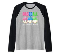 Baseball Lifestyle Cupcakes Balls Sweet Raglan Baseball Tee