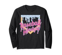 Baseball Lifestyle Home Plate Ice Cream Drip Men Boys Youth Long Sleeve T-Shirt