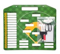 Baseball Lineup Board, Hangable Baseball Coaching Board Include 30 Magnet Strips, 2 Hooks & 2 Markers, Perfect for Basketball, Soccer, Football, Hockey Accessories.