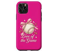 Baseball Love of the Game Coquette Bow Pink Aesthetic Case for iPhone 11 Pro