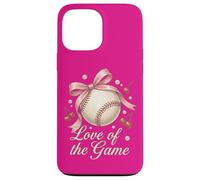 Baseball Love of the Game Coquette Bow Pink Aesthetic Case for iPhone 13 Pro Max