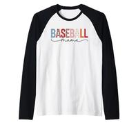 Baseball Mama Leopard Floral Ball Game Mom Raglan Baseball Tee