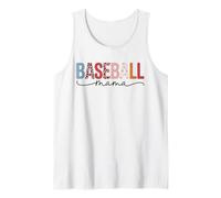 Baseball Mama Leopard Floral Ball Game Mom Tank Top
