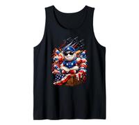Baseball Melting Ice Cream Drip Style | Patriotic Youth Teen Tank Top