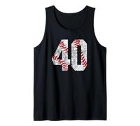 Baseball Mom #40 Jersey Baseball Player Number 40 Gift Tank Top