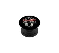 Baseball Mom Dugout Life Game Day Support Team Spirit PopSockets Adhesive PopGrip