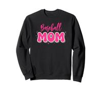 Baseball Mom in Fun Bubble Letters Sweatshirt