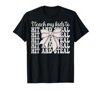 Baseball Mom Mother's Day I Teach My Kids to Hit and Steal T-Shirt