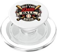 Baseball Mom Says Hit The Dang Ball BRUH Funny Baseball PopSockets PopGrip for MagSafe