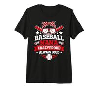 Baseball Nana Crazy Proud Always Loud Premium T-Shirt