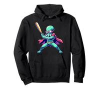 Baseball Octopus as a Superhero Pullover Hoodie