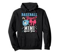 Baseball Or Bows Mimi Loves You Gender Reveal Party Pullover Hoodie
