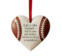 Baseball Ornament, Heart Shaped Baseball Christmas Ornaments, 2D Acrylic Love Heart Sports Ornament Ball Sports Accessories Hanging Pendants for Dad Boyfriend Party Favor Supplies (White C 1pcs)
