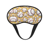 Baseball Pattern Softball Ball Sport Design Print Sleep Eye Mask Light Blocking Soft and Comfortable Night Eye Blinder for Women Men for Sleeping Travel Night Shift
