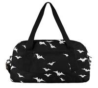 Baseball Patterns Kids Duffle Bag Boys Girls Small Sport Dance Gym Bag for Overnight Travel Weekender Carry On, Halloween Bat, 18.5"L x 9.4"W x 7.8"H