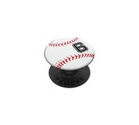 Baseball Player #6 Back No 6 Baseball Pit Boy Girl PopSockets Adhesive PopGrip