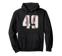 Baseball Player Number 49 Forty-nine Baseball Birthday Pullover Hoodie