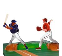Baseball Pop Up Greeting Cards with Blank Note & Envelope, celebration gift for Father's Day, Love, Birthday, Anniversary, Special Moments, Holiday, Thank You