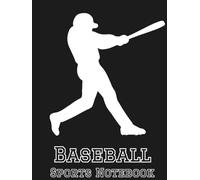 Baseball Power Black with White Silhouette | Classic Lined Composition Notebook for Players & Fans (masculine)