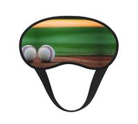 Baseball Print Blackout Sleep Mask - Side Sleeper Eye Cover, Soft Comfort, Perfect for Travel, Meditation