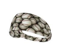 Baseball Print Elastic Headband for Women Men Running Sweatband Accessory for Gym Outdoor Gift