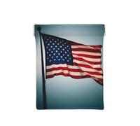 Baseball Print Leather Coin Purse, Small Change Pouch Wallet,Squeeze Coin Purse Pouch For Men Women, American Flag Pattern, One Size, Fashion