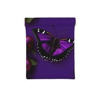 Baseball Print Leather Coin Purse, Small Change Pouch Wallet,Squeeze Coin Purse Pouch For Men Women, One Purple Plum Butterfly, One Size, Fashion