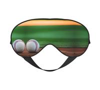 Baseball Print Soft Eye Mask â€“ Comfortable Sleep, Blocks Light, Full Eye Coverage, Ideal for Travel, Meditation