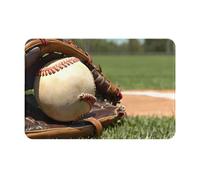 (Baseball) Printed Door Rugs for Bath Room,Bedroom and Office 16 X 24 in Floor Bath-mat, Soft Non-Slip Modern Indoor Carpets.