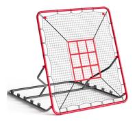 Baseball Rebounder Net, 122x137cm Baseball Training Equipment with 5 Adjustable Angles, Portable Adjustable Rebound Board for Lacrosse, Soccer, Tennis, Backyard Volleyball for Passing & Shooting Pract