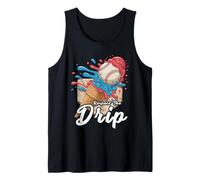 Baseball Respect The Drip Ice Cream Melting Youth Boys Drip Tank Top