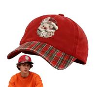 Baseball Santa Hat - Festive Unisex Curved Brim Headgear - Funny Christmas Hats - for Child Family Friends Men Women Outdoor Activity Holiday Party Commute